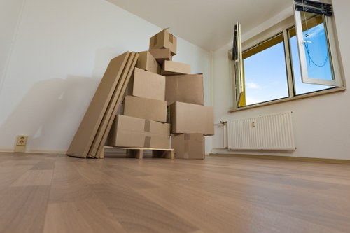 A moving truck prepared for a residential relocation in Balham