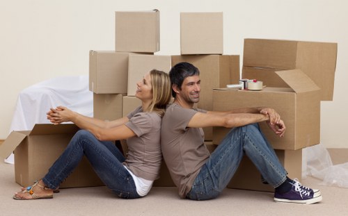 Furniture being moved carefully in a Balham property