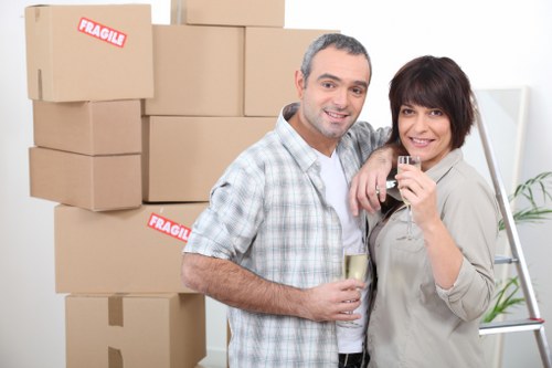 Balham local moving team handling boxes and furniture with care